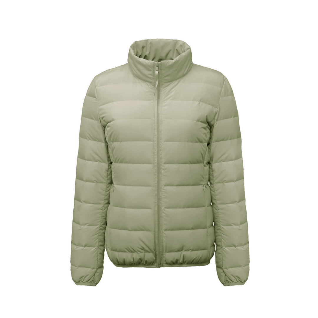 Damen Isolierte Steppjacke mit hohem Kragen und elastischen Bündchen EB