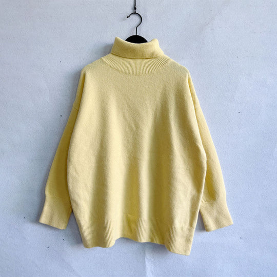 EB | Einfarbiger Warmer Strickpullover Für Alltag