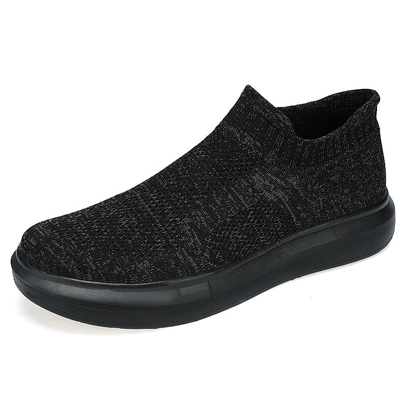 Damen Slip-On Sneakers mit atmungsaktivem Strickmaterial und rutschfester Sohle EB