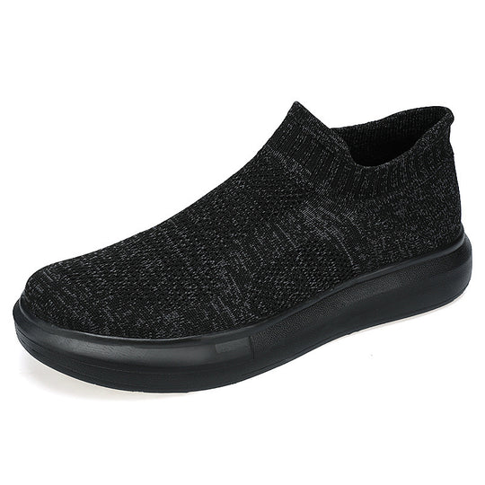 Damen Slip-On Sneakers mit atmungsaktivem Strickmaterial und rutschfester Sohle EB