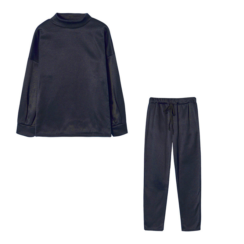 Damen Sportliches Jogginganzug-Set mit komfortablem Schnitt und hohem Kragen EB
