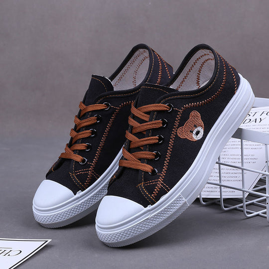 Damen lässige Sneaker mit Bärenmotiven EB