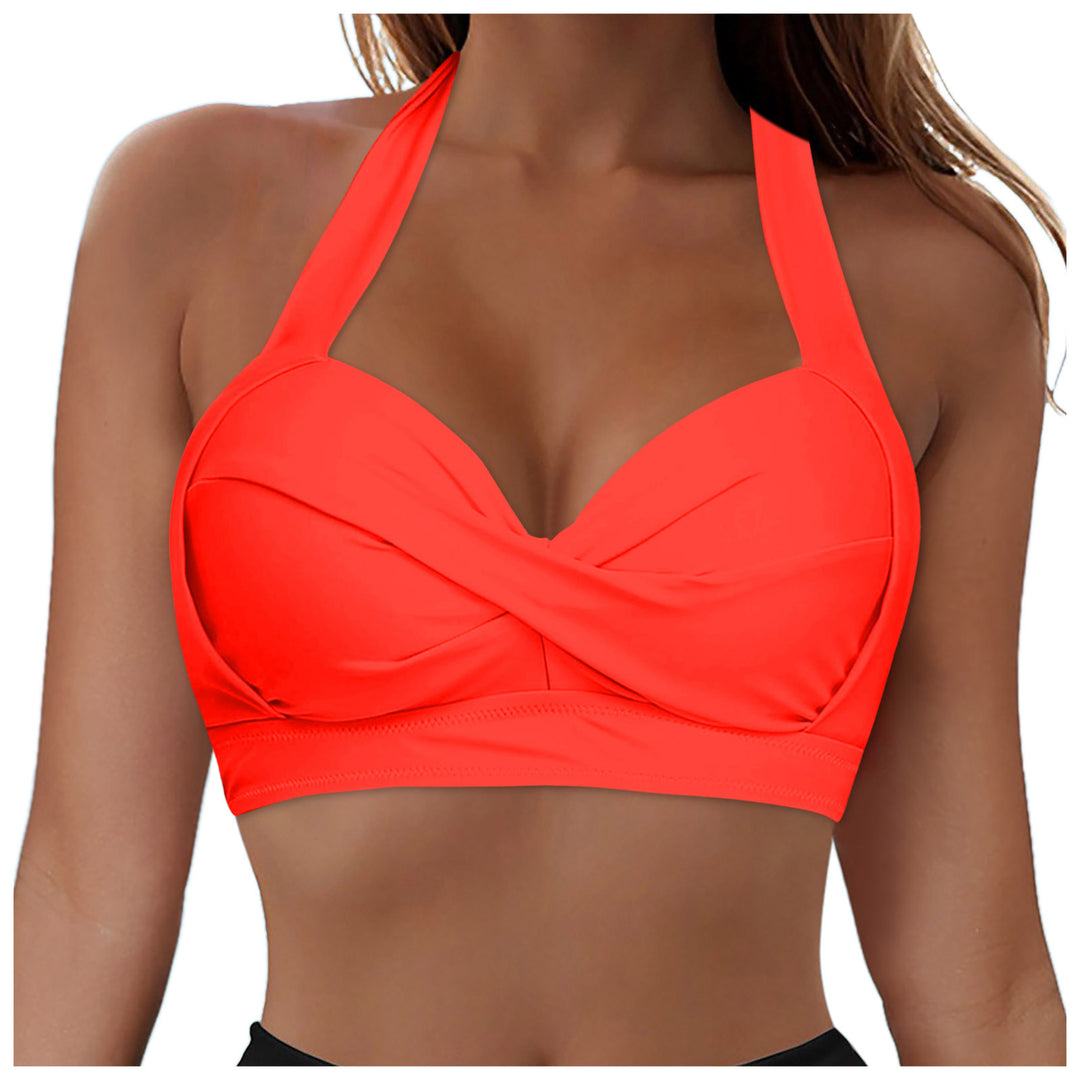 Damen Modisches Bikinioberteil mit Wickeldesign EB