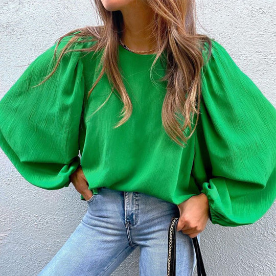 Damen Elegante Bluse mit Puffärmeln EB