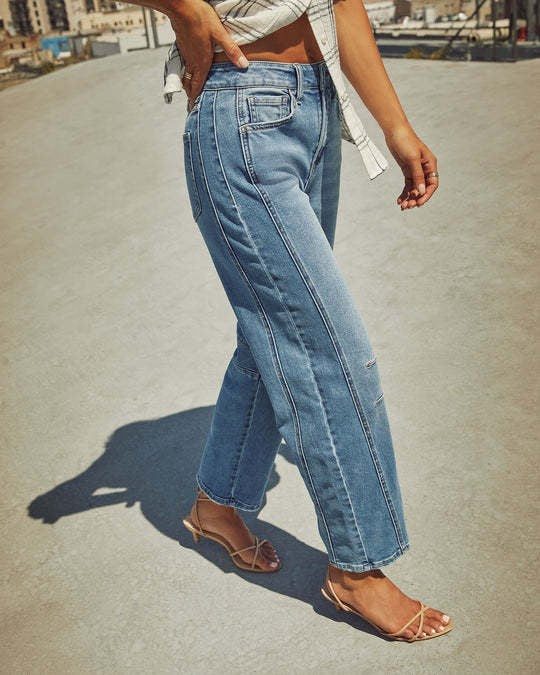 Damen Hochbundige Jeans EB