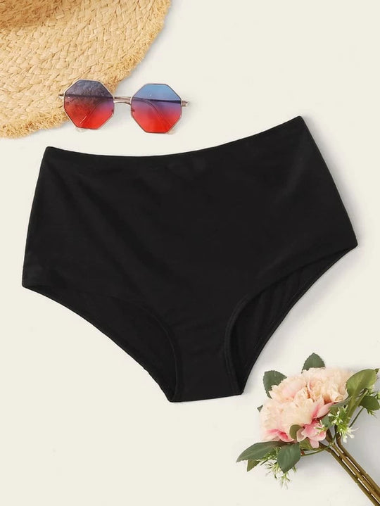 Damen Hochtaillierte Badeshorts mit Raffung EB