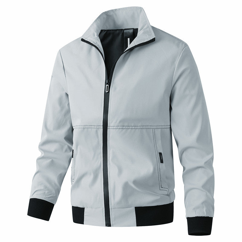 Herren sportive Übergangsjacke mit elastischen Bündchen und praktischen Reißverschlusstaschen EB