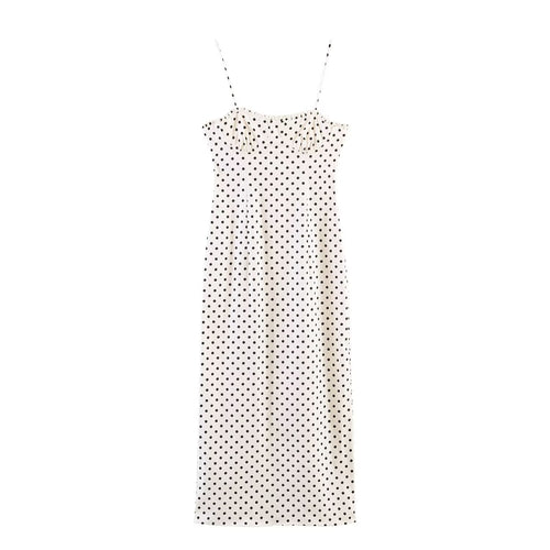 Damen Maxikleid mit Polka-Dots EB