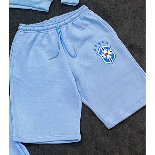 Damen nan weite Jogginghose mit elastischem Bund, Tunnelzug und gesticktem Emblem EB