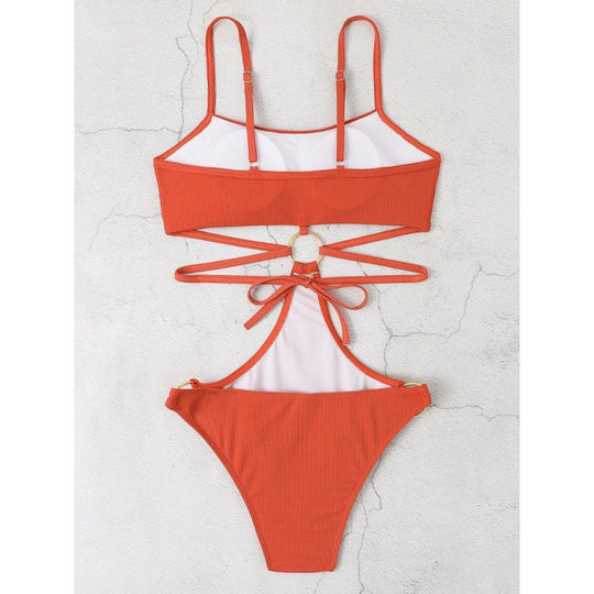 Damen Bikiniset mit stylischem Cut-Out-Design und goldenen Akzenten EB