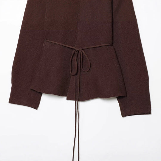 Damen Wickelstrickjacke mit eleganter Taillierung EB
