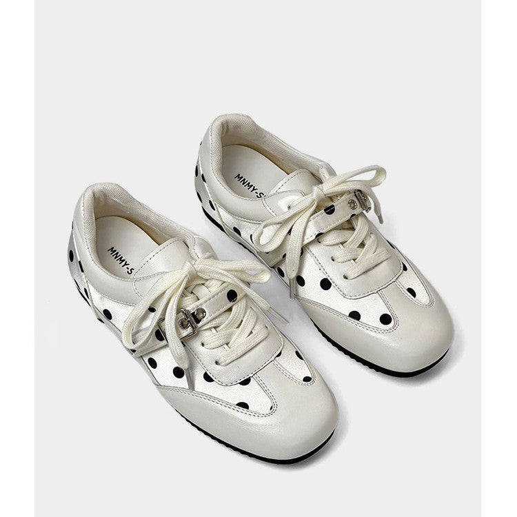 Damen sportliche Sneakers mit modischem Punktedesign EB