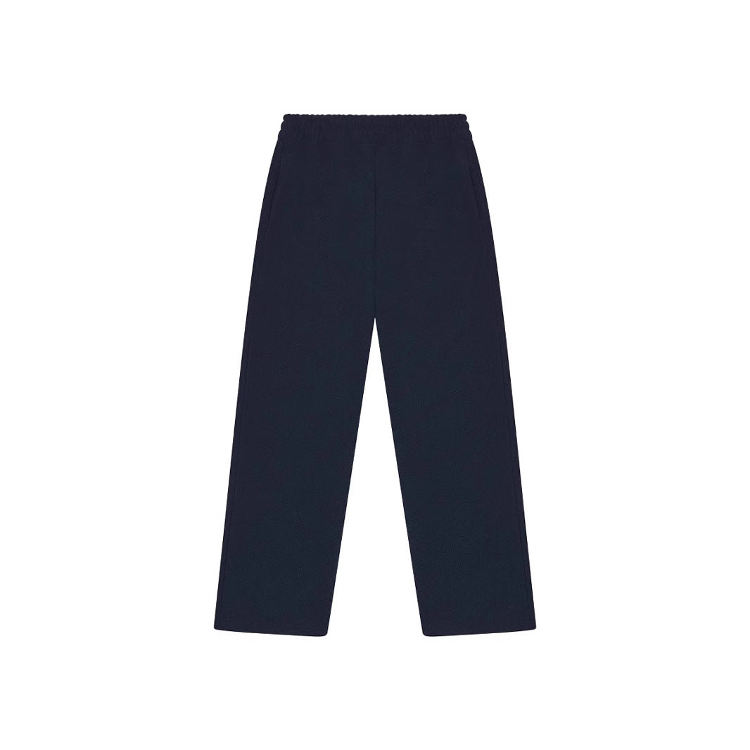 Damen nan weite High‑Waist Loungehose mit hohem Komfortbund, verdeckten Seitentaschen und geradem Bein EB
