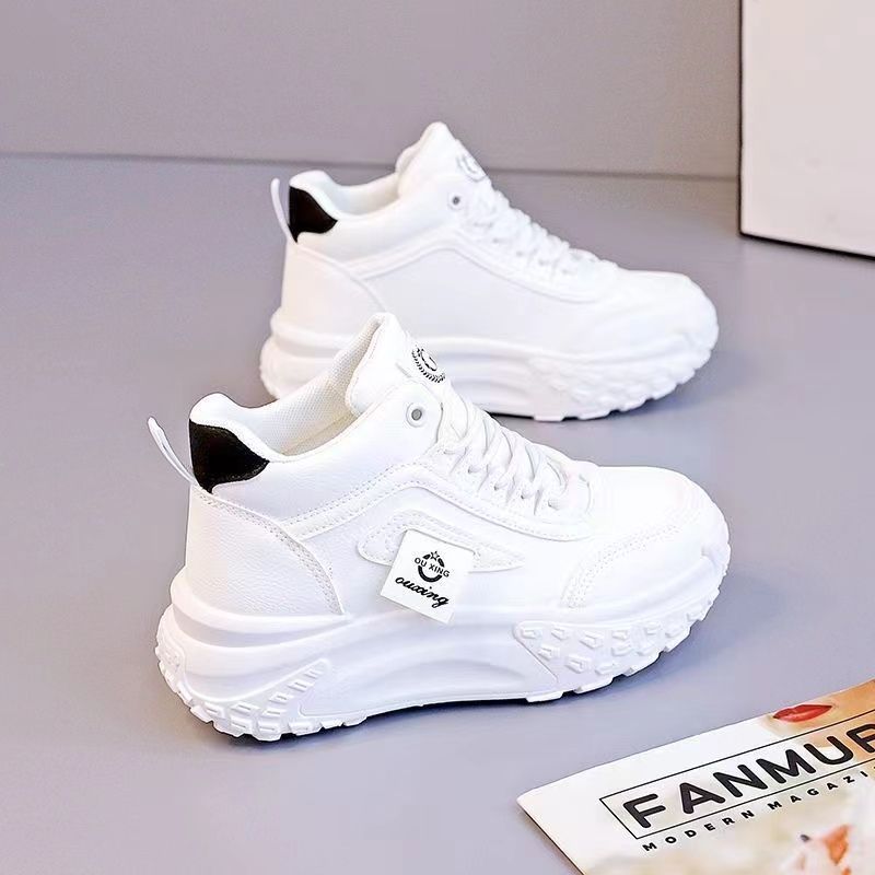 Damen modische High-Top Sneakers mit stoßdämpfender Sohle EB