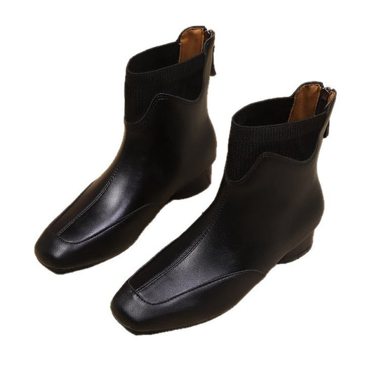 Damen elegante Chelsea-Stiefeletten mit flexiblem Stretch-Einsatz EB