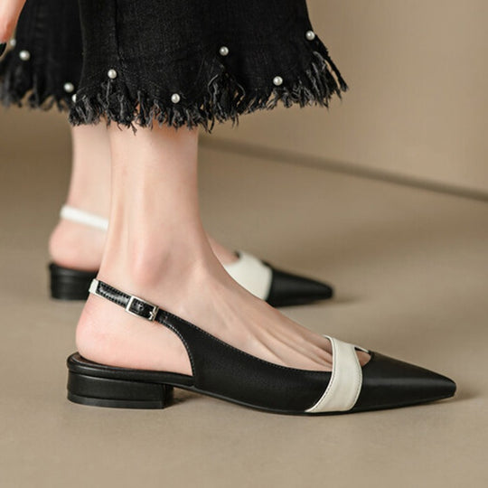 Damen Slingback-Pumps mit spitzem Zehendesign und eleganter Riemchenführung EB