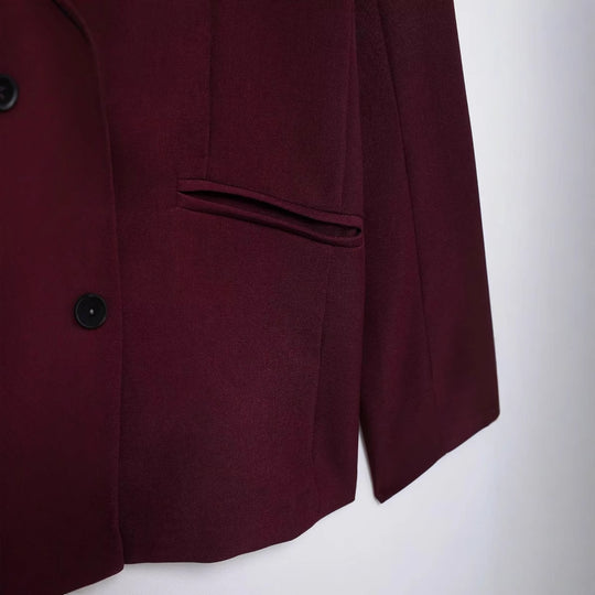 Damen elegante Doppelreiher Blazerjacke EB