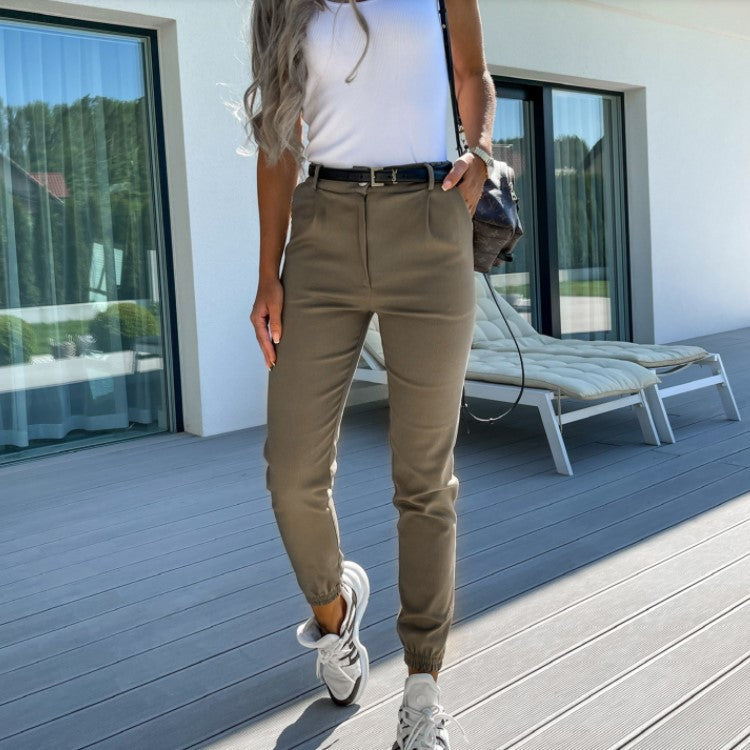 EB | Verkürzter Schnitt Schmal und Tapered Stretch Elastischer Bund Taschen