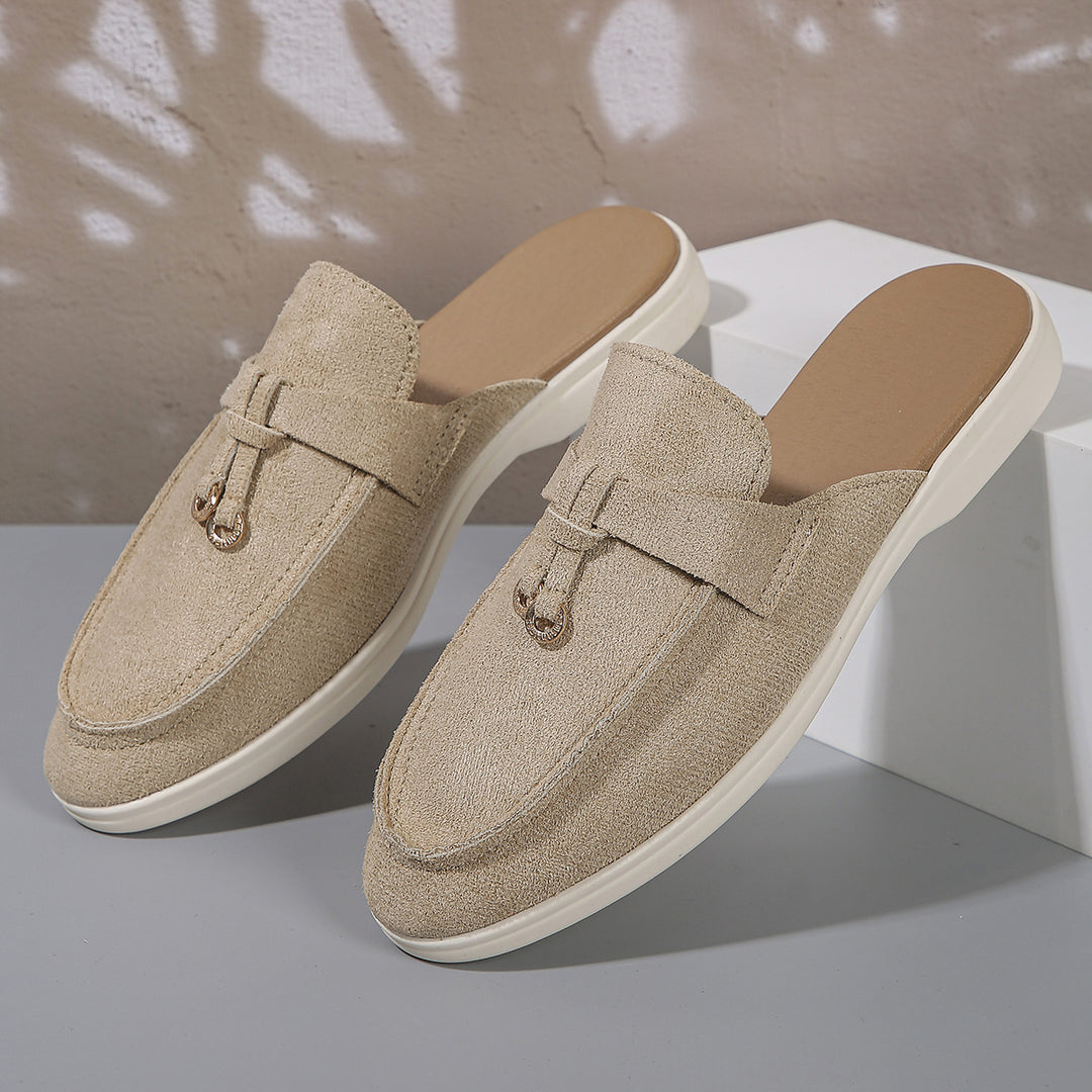 Damen Mokassin-Pantoletten mit elegantem Design und hochwertiger Oberflächenstruktur EB