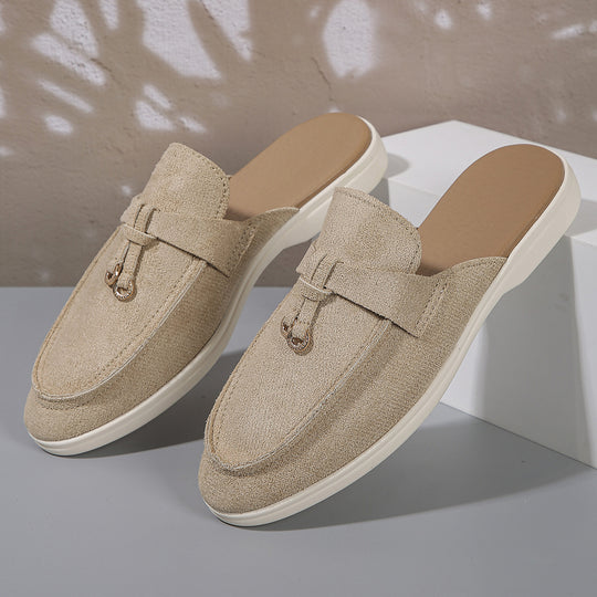 Damen Mokassin-Pantoletten mit elegantem Design und hochwertiger Oberflächenstruktur EB