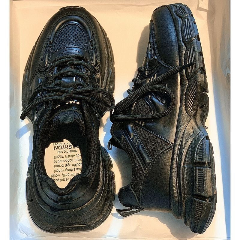 Damen Sportliche Trend Sneaker mit dicker Sohle und atmungsaktivem Obermaterial EB