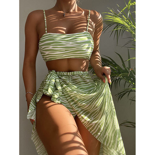 Damen Zweiteiliges Set mit Crop-Top und Wickelrock EB