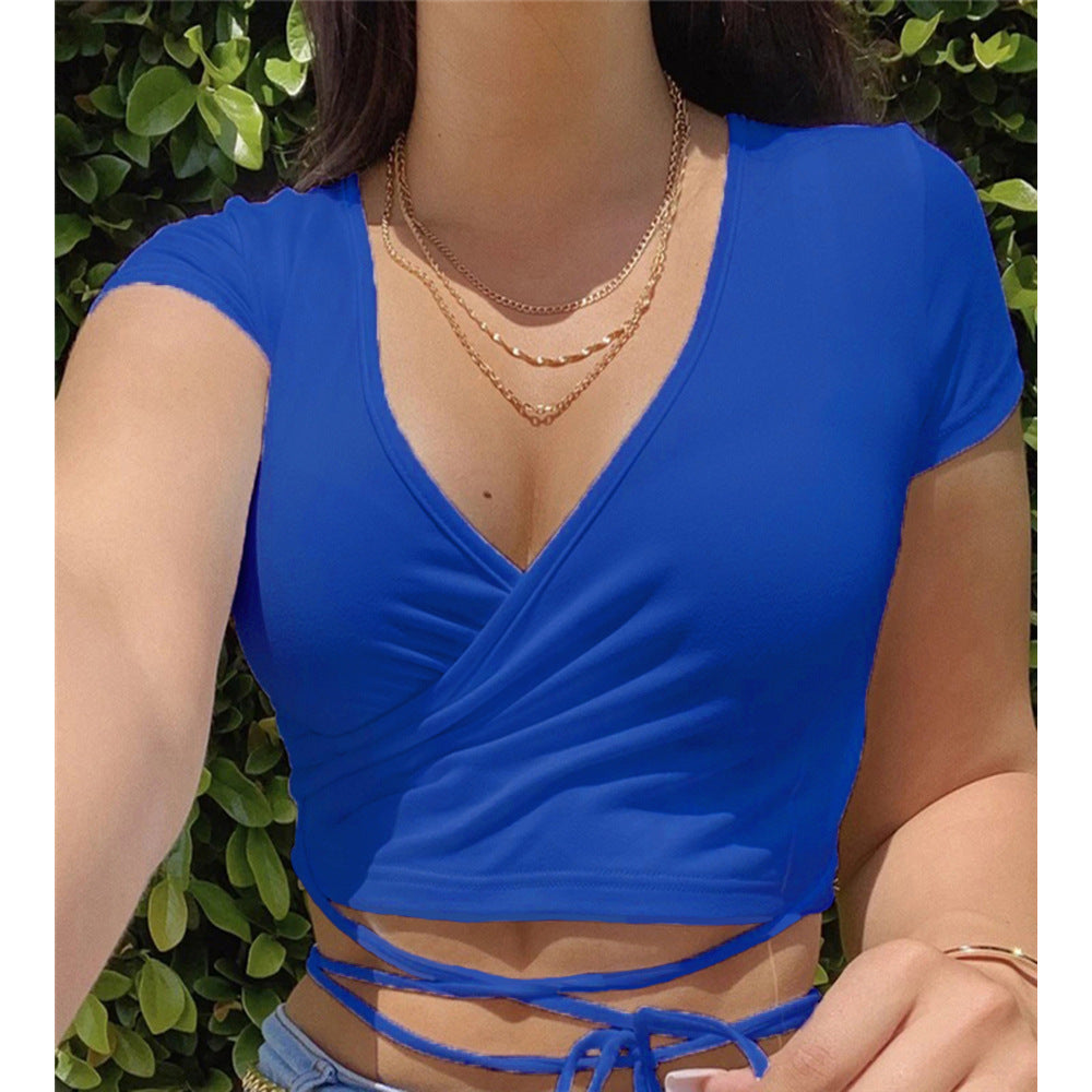 Damen Wickeloberteil mit kurzem Arm EB