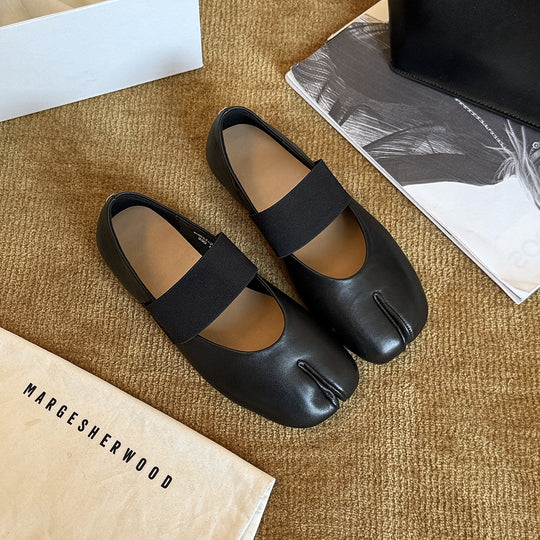 Damen Komfortable Ballerinas mit elastischem Riemen EB