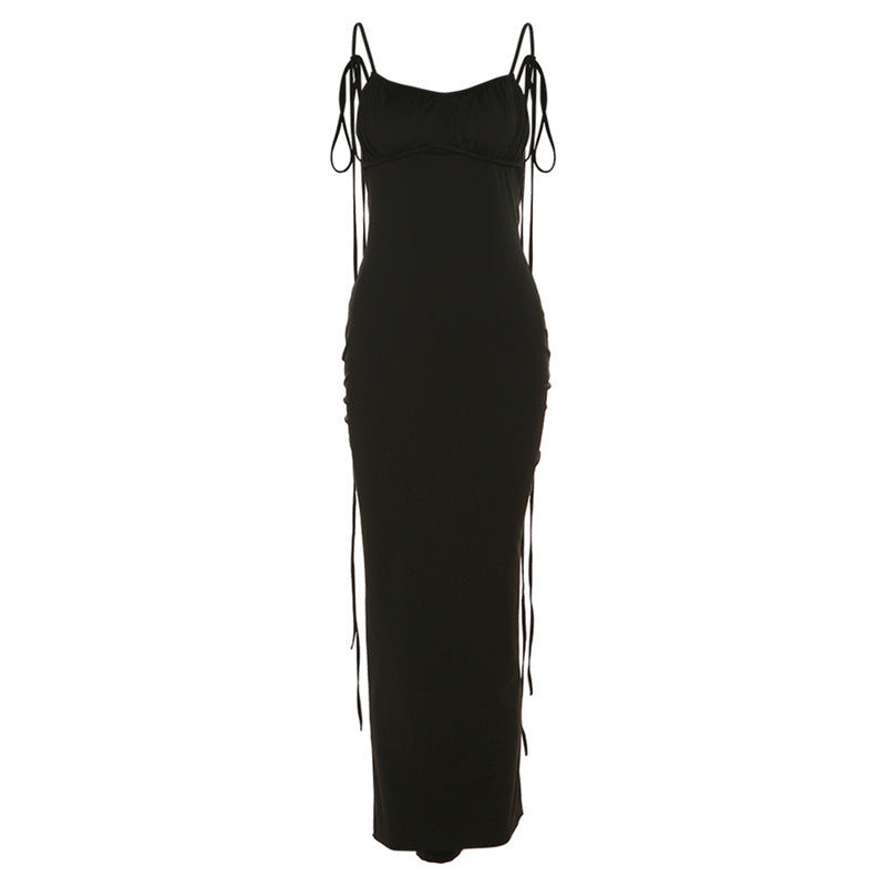 Damen Figurbetontes Maxikleid mit Raffungen EB
