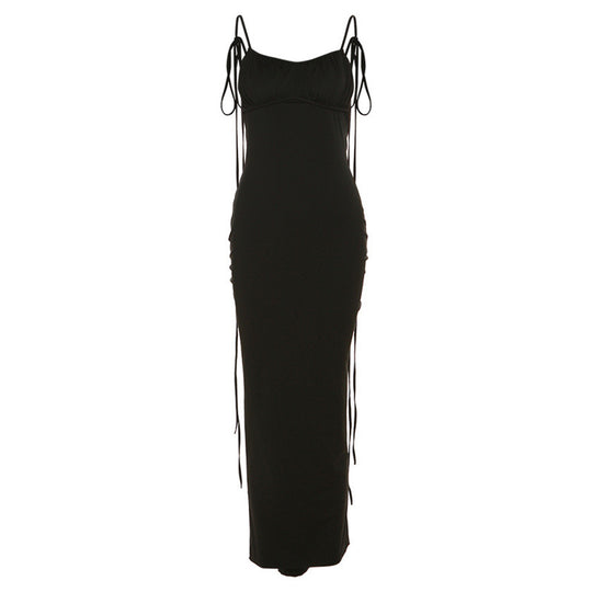 Damen Figurbetontes Maxikleid mit Raffungen EB