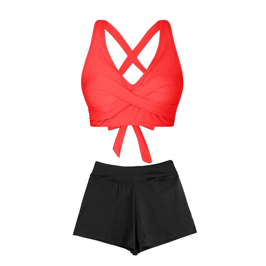 Damen Zweiteiliger Badeanzug mit floralem Design EB