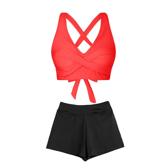Damen Zweiteiliger Badeanzug mit floralem Design EB