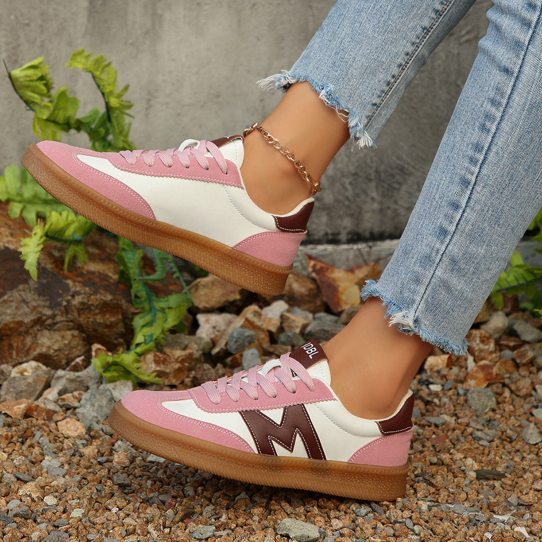 Damen Sneakers mit modischer Suede-Oberfläche und rutschfester Gummisohle EB