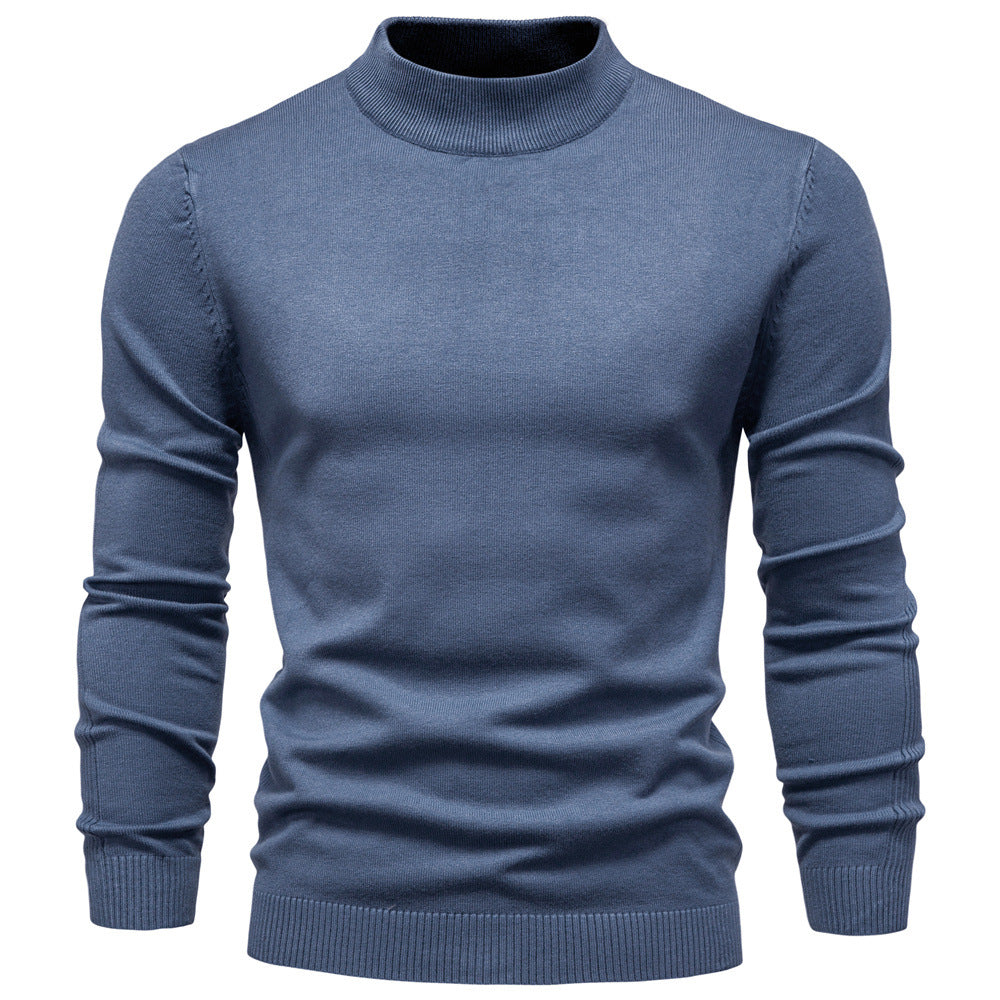 Herren Rollkragenpullover aus weichem Strickmaterial mit feiner Rippstruktur EB