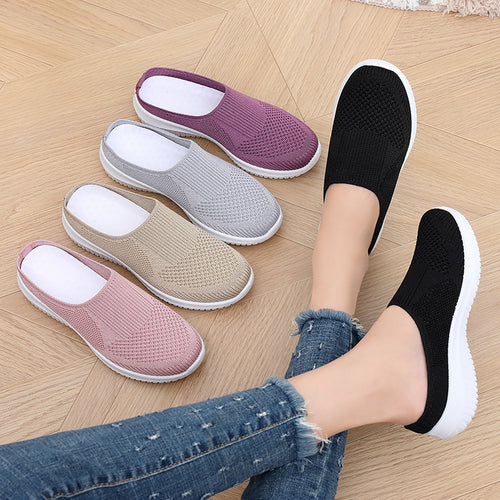 Damen bequeme und atmungsaktive Slip-On Sneaker EB