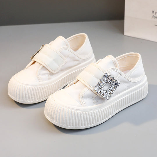 Damen modische Slip-On Sneakers mit eleganter Schnalle EB