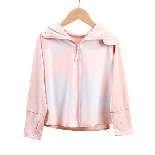 Damen sportliche Zip-Jacke mit niedlichem Aufdruck R&B