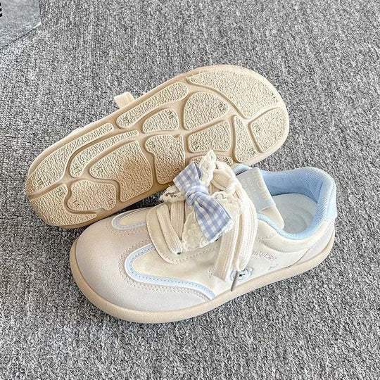 Damen Verspielte Sneakers mit Rüschendetail und bequemer Dämpfung EB