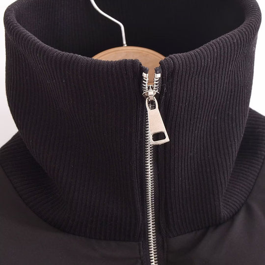 Damen modische Steppjacke mit hohem Kragen und praktischen Reißverschlusstaschen EB