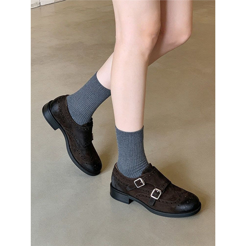 Damen elegante Brogues mit verstellbaren Riemen EB
