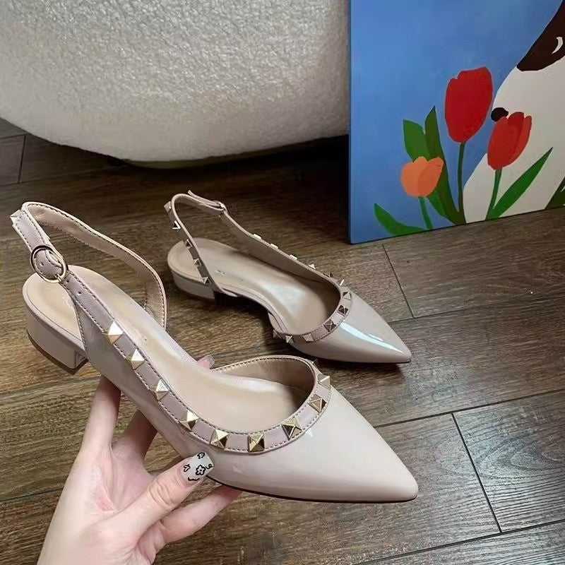 Damen Slingback-Pumps mit modischen Nieten EB
