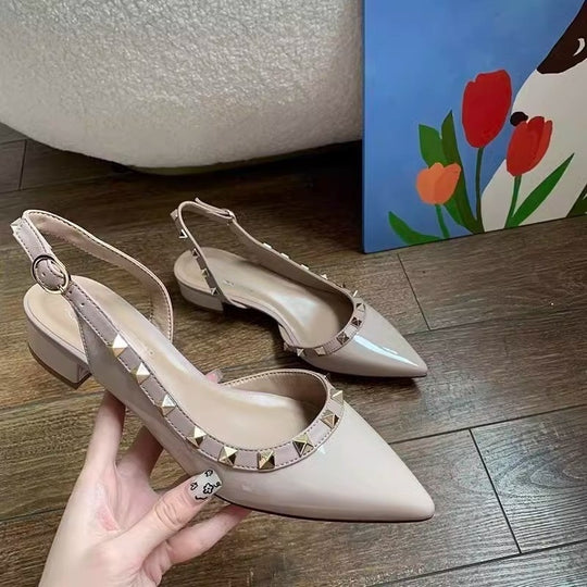 Damen Slingback-Pumps mit modischen Nieten EB
