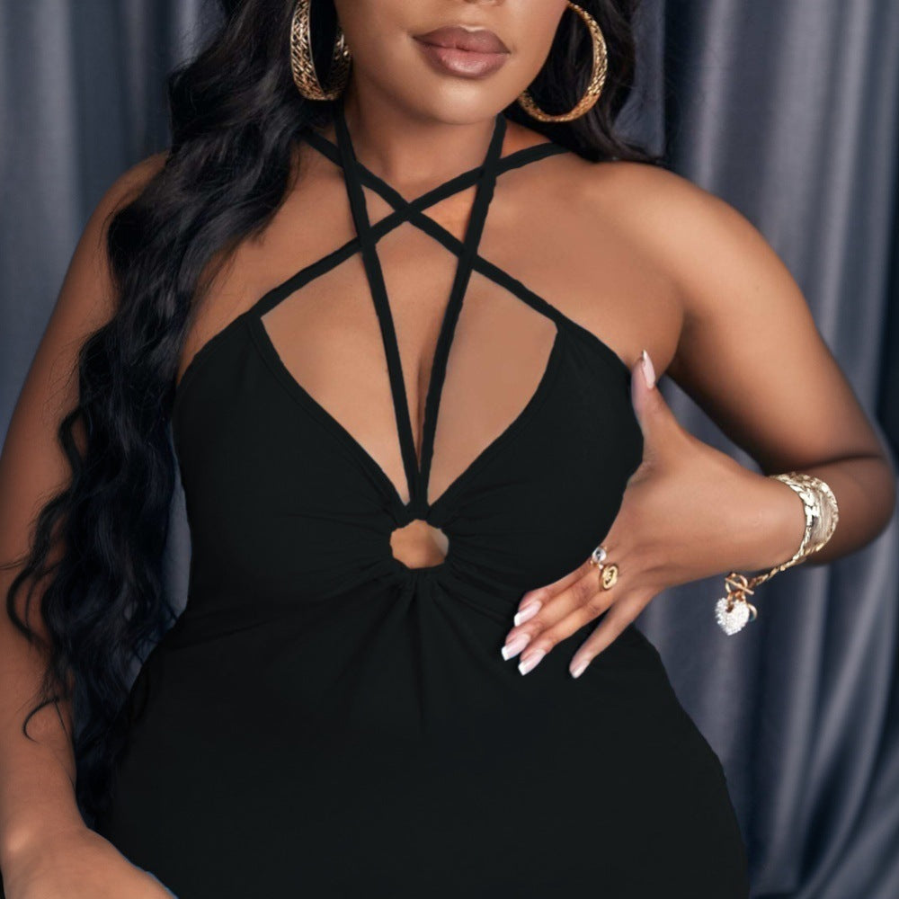 Damen langes Kleid mit raffiniertem Schnitt und tiefem Ausschnitt EB