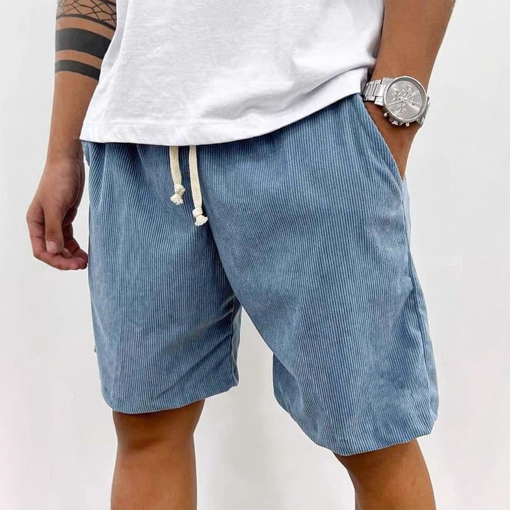 EB | Herren Casual Kordelzug Cord Shorts