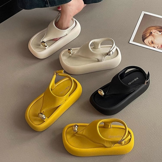 Damen modische Sling-Sandalen mit flexibler Sohle und elegantem Riemchen EB