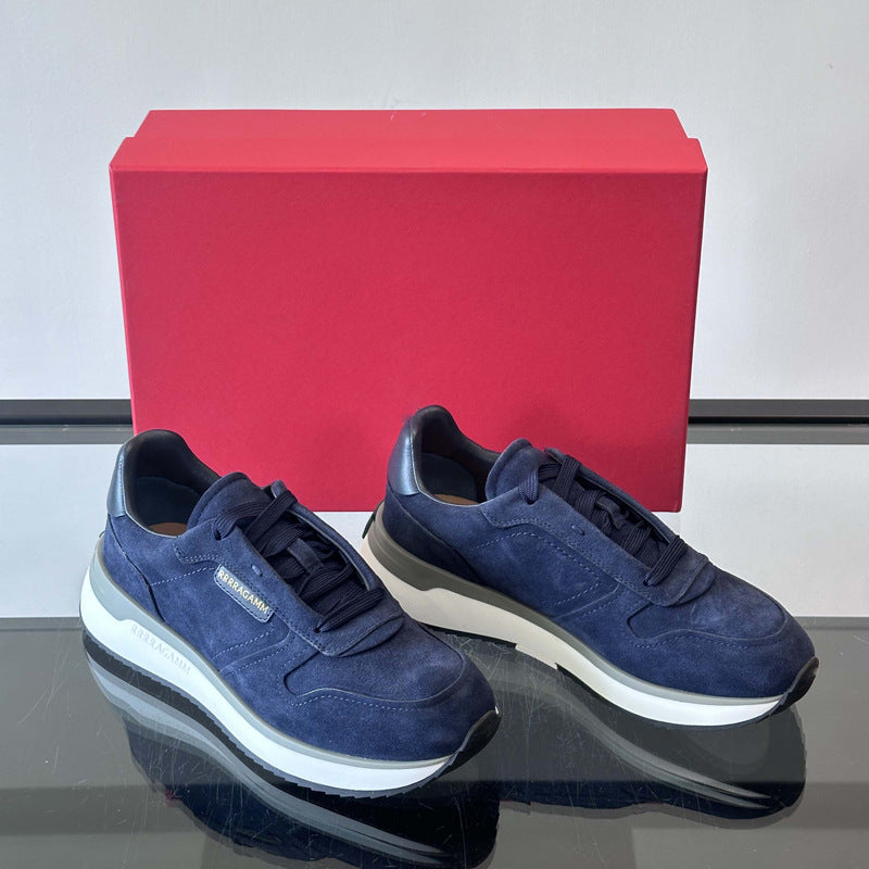 Damen Sportliche Sneakers mit rutschfester Laufsohle und hochwertiger Wildleder-Oberfläche EB