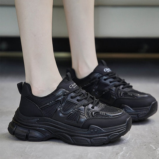 Damen Sportliche Sneakers mit atmungsaktiver Netzstruktur und gepolsterter Sohle EB