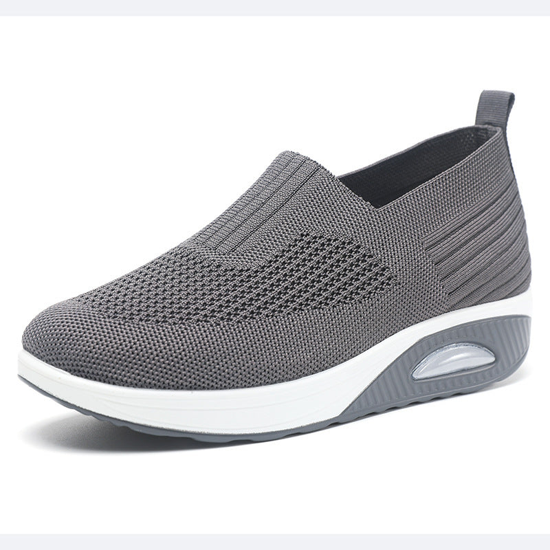 Damen leichtgewichtige Slip-On Sneakers mit atmungsaktiver Mesh-Oberfläche EB