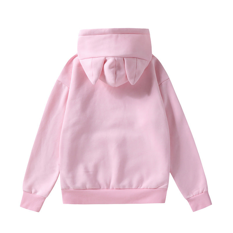 Damen nan Kapuzenpullover mit Katzenohren oversized Sweatshirt mit Kängurutasche und Kordelzug EB