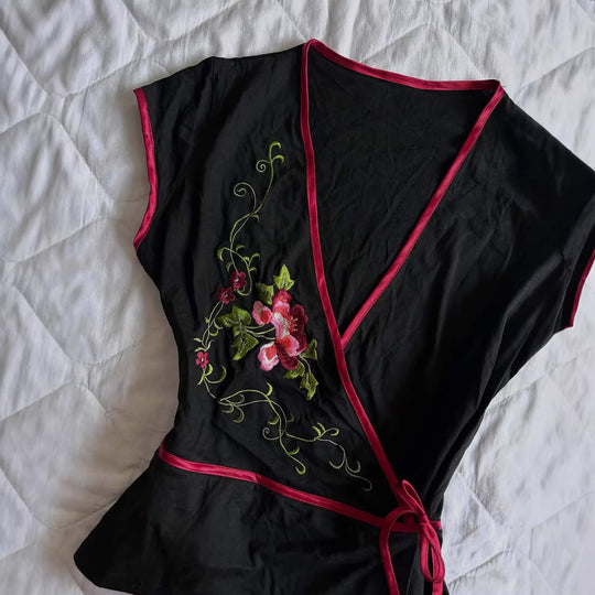 Damen Blusenkleid mit floralen Stickereien EB